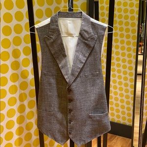 Suitsupply Gray Textured Wool Vest